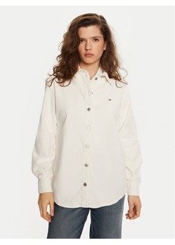 Tommy Jeans Koszula DW0DW18871 Écru Relaxed Fit ze sklepu MODIVO w kategorii Koszule damskie - zdjęcie 181167165