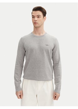 Aeronautica Militare Sweter 251MA1502L506 Szary Regular Fit ze sklepu MODIVO w kategorii Swetry męskie - zdjęcie 181167198