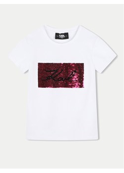 Karl Lagerfeld Kids T-Shirt Z30210 S Biały Regular Fit ze sklepu MODIVO w kategorii T-shirty chłopięce - zdjęcie 181167769