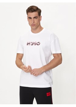 Hugo T-Shirt Camo Logo 50514969 Beżowy Regular Fit ze sklepu MODIVO w kategorii T-shirty męskie - zdjęcie 181167817