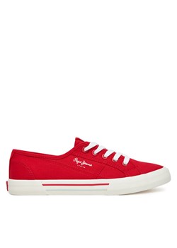 Pepe Jeans Tenisówki Brady Basic W PLS31287 Czerwony ze sklepu MODIVO w kategorii Trampki damskie - zdjęcie 181167859