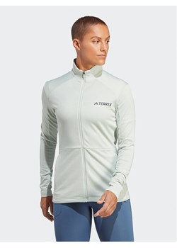 adidas Polar Terrex Multi Full-Zip Fleece Jacket HN5464 Zielony Slim Fit ze sklepu MODIVO w kategorii Bluzy damskie - zdjęcie 181167906