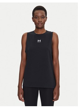 Under Armour Koszulka techniczna Rival Muscle 1383659 Czarny Regular Fit ze sklepu MODIVO w kategorii Bluzki damskie - zdjęcie 181168017