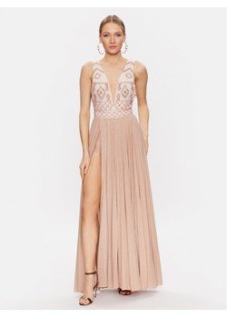 Elisabetta Franchi Sukienka wieczorowa AB-413-32E2 Różowy Regular Fit ze sklepu MODIVO w kategorii Sukienki - zdjęcie 181168067