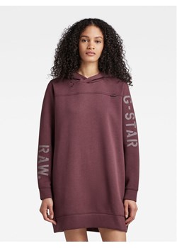 G-Star Raw Sukienka dzianinowa D22277-A971-D303 Bordowy Relaxed Fit ze sklepu MODIVO w kategorii Sukienki - zdjęcie 181168798