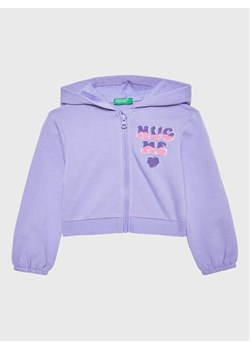 United Colors Of Benetton Bluza 3J68G501U Fioletowy Regular Fit ze sklepu MODIVO w kategorii Bluzy dziewczęce - zdjęcie 181168938