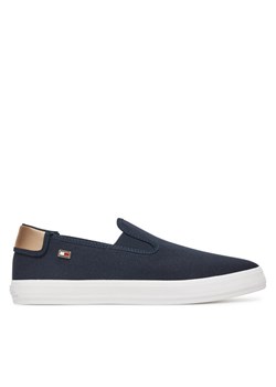 Tommy Hilfiger Tenisówki Vulc Canvas Slip-On Sneaker FW0FW08645 Granatowy ze sklepu MODIVO w kategorii Trampki damskie - zdjęcie 181169249