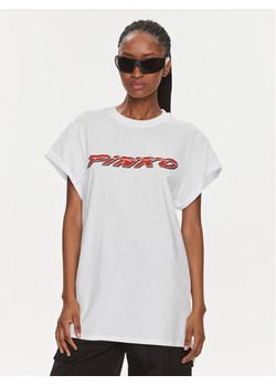 Pinko T-Shirt 103138 A1P7 Biały Relaxed Fit ze sklepu MODIVO w kategorii Bluzki damskie - zdjęcie 181169316