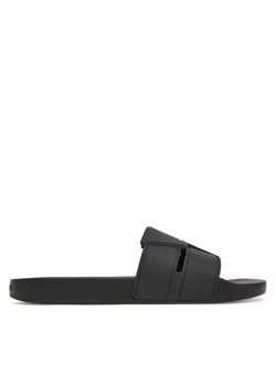 Calvin Klein Klapki Pool Slide Double T HM0HM01752 Czarny ze sklepu MODIVO w kategorii Klapki męskie - zdjęcie 181169327