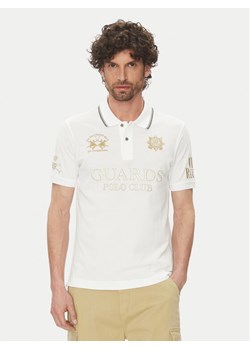 La Martina Polo Achille MAPG30 PK097 Biały Regular Fit ze sklepu MODIVO w kategorii T-shirty męskie - zdjęcie 181169459