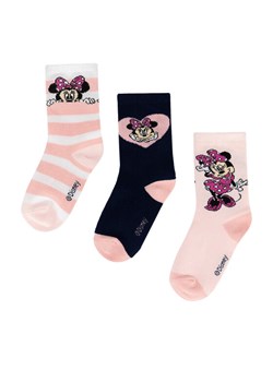 Mickey&Friends Zestaw 3 par wysokich skarpet dziecięcych ACCCS-AW24-341DCLS (3-PACK) Różowy ze sklepu MODIVO w kategorii Skarpetki dziecięce - zdjęcie 181169506