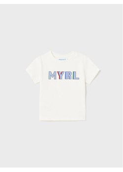Mayoral T-Shirt 106 Biały Regular Fit ze sklepu MODIVO w kategorii Koszulki niemowlęce - zdjęcie 181169576