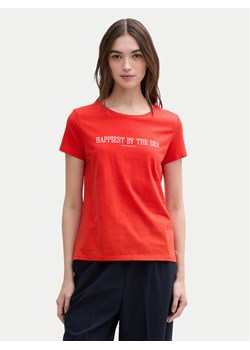Tom Tailor Denim T-Shirt 1045417 Czerwony Regular Fit ze sklepu MODIVO w kategorii Bluzki damskie - zdjęcie 181169857