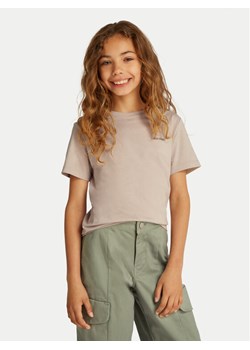 Calvin Klein Jeans T-Shirt IU0IU00683 Beżowy Regular Fit ze sklepu MODIVO w kategorii Bluzki dziewczęce - zdjęcie 181169866