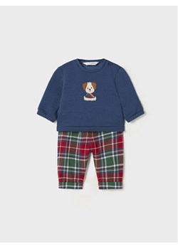 Mayoral Komplet bluza i spodnie materiałowe 2.522 Granatowy Regular Fit ze sklepu MODIVO w kategorii Komplety niemowlęce - zdjęcie 181169869