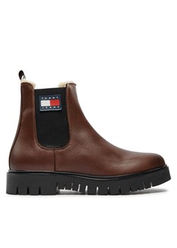 Tommy Jeans Sztyblety Chelsea EN0EN02626 Brązowy - id: 0000304446900 - marki Tommy Jeans - 181169995 Tommy Jeans Sztyblety Chelsea EN0EN02626 Brązowy ze sklepu MODIVO w kategorii Botki - zdjęcie 181169995