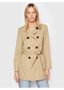 ONLY Trencz Valerie 15191821 Beżowy Regular Fit ze sklepu MODIVO w kategorii Płaszcze damskie - zdjęcie 181170018