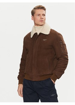 Aeronautica Militare Kurtka z imitacji skóry 242PN948PL248 Brązowy Regular Fit ze sklepu MODIVO w kategorii Kurtki męskie - zdjęcie 181170028