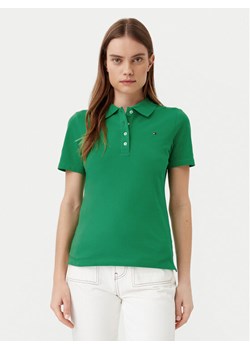 Tommy Hilfiger Polo 1985 WW0WW43225 Zielony Slim Fit ze sklepu MODIVO w kategorii Bluzki damskie - zdjęcie 181170167