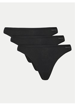 Calvin Klein Underwear Komplet 3 par stringów 000QD5217E Czarny ze sklepu MODIVO w kategorii Majtki damskie - zdjęcie 181170315