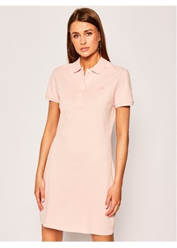 Lacoste Sukienka codzienna EF5473 Różowy Slim Fit ze sklepu MODIVO w kategorii Sukienki - zdjęcie 181170557
