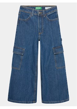 United Colors Of Benetton Jeansy 4DW2CE02U Granatowy Wide Leg ze sklepu MODIVO w kategorii Spodnie dziewczęce - zdjęcie 181170558