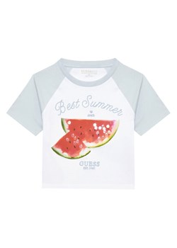 Guess T-Shirt J5GI06 K8HM4 Biały Boxy Fit ze sklepu MODIVO w kategorii Bluzki dziewczęce - zdjęcie 181170759