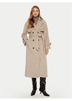 ACCESS FASHION Płaszcz przejściowy 44-9001-119 Beżowy Relaxed Fit ze sklepu MODIVO w kategorii Płaszcze damskie - zdjęcie 181170767