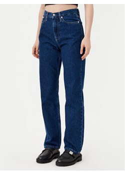 Calvin Klein Jeans Jeansy J20J224504 Granatowy Straight Fit ze sklepu MODIVO w kategorii Jeansy damskie - zdjęcie 181170829