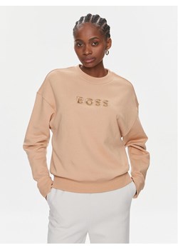 Boss Bluza Econa 50508499 Beżowy Relaxed Fit ze sklepu MODIVO w kategorii Bluzy damskie - zdjęcie 181170908