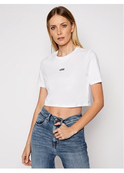 Vans T-Shirt Flying V Crop Cre VN0A54QU Biały Cropped Fit ze sklepu MODIVO w kategorii Bluzki damskie - zdjęcie 181170979