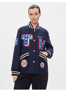 Tommy Hilfiger Kurtka bomber Collegiate Wool Blend Varsity WW0WW40479 Granatowy Regular Fit ze sklepu MODIVO w kategorii Kurtki damskie - zdjęcie 181171106