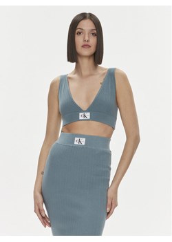 Calvin Klein Jeans Top Variegated J20J222625 Niebieski Slim Fit ze sklepu MODIVO w kategorii Bluzki damskie - zdjęcie 181171368