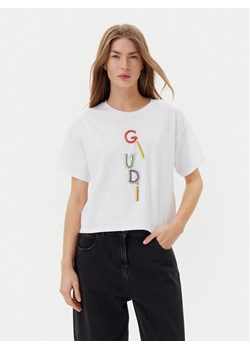 Gaudi T-Shirt 511BD64027 Biały Regular Fit ze sklepu MODIVO w kategorii Bluzki damskie - zdjęcie 181171446