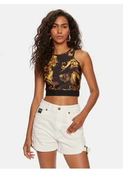 Versace Jeans Couture Top 76HAM227 Czarny Skinny Fit ze sklepu MODIVO w kategorii Bluzki damskie - zdjęcie 181171519