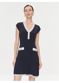 Guess Sukienka dzianinowa Febe 4RGK08 5790Z Granatowy Regular Fit ze sklepu MODIVO w kategorii Sukienki - zdjęcie 181171778