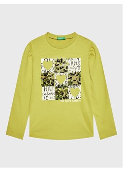 United Colors Of Benetton Bluzka 3YN4C108T Zielony Regular Fit ze sklepu MODIVO w kategorii Bluzki dziewczęce - zdjęcie 181171937