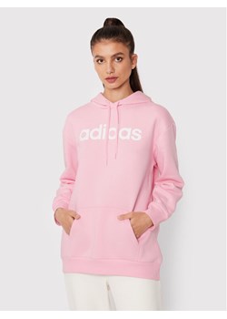 adidas Bluza W Lin Ov HM1936 Różowy Relaxed Fit ze sklepu MODIVO w kategorii Bluzy damskie - zdjęcie 181172005