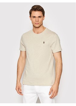 Polo Ralph Lauren T-Shirt 710671438203 Beżowy Slim Fit ze sklepu MODIVO w kategorii T-shirty męskie - zdjęcie 181172189