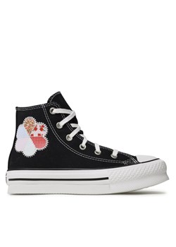 Converse Trampki Chuck Taylor All Star Eva Lift Hi A05166C Czarny ze sklepu MODIVO w kategorii Trampki dziecięce - zdjęcie 181172279