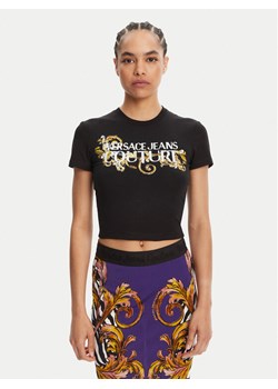 Versace Jeans Couture T-Shirt 78HAHC05 Czarny Slim Fit ze sklepu MODIVO w kategorii Bluzki damskie - zdjęcie 181172727