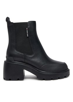 Tommy Jeans Botki Tjw Mid Heel Chelsea Boot EN0EN02681 Czarny ze sklepu MODIVO w kategorii Botki - zdjęcie 181172886