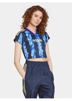 adidas T-Shirt Tiro Cut 3-Stripes IX3728 Niebieski Slim Fit ze sklepu MODIVO w kategorii Bluzki damskie - zdjęcie 181173179