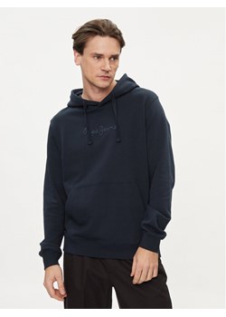 Pepe Jeans Bluza Joe Hoodie PM582573 Granatowy Regular Fit ze sklepu MODIVO w kategorii Bluzy męskie - zdjęcie 181173559
