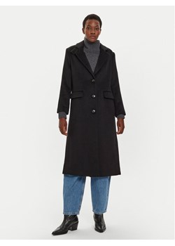 United Colors Of Benetton Płaszcz wełniany 28HFDN069 Czarny Regular Fit ze sklepu MODIVO w kategorii Płaszcze damskie - zdjęcie 181173567