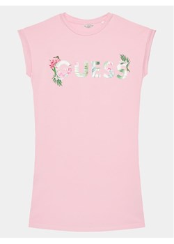 Guess Sukienka codzienna J4GK14 KAE23 Różowy Regular Fit ze sklepu MODIVO w kategorii Sukienki dziewczęce - zdjęcie 181173588