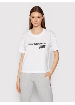 New Balance T-Shirt WT03805 Biały Relaxed Fit ze sklepu MODIVO w kategorii Bluzki damskie - zdjęcie 181173867