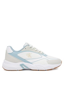 Calvin Klein Jeans Sneakersy Retro Tennis Knit Mg YW0YW01887 Biały ze sklepu MODIVO w kategorii Buty sportowe damskie - zdjęcie 181174229