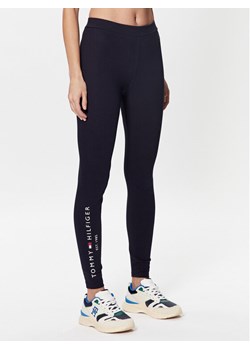 Tommy Hilfiger Legginsy Heritage WW0WW37347 Granatowy Slim Fit ze sklepu MODIVO w kategorii Spodnie damskie - zdjęcie 181174537