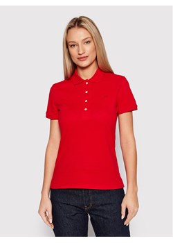 Lacoste Polo PF5462 Czerwony Slim Fit ze sklepu MODIVO w kategorii Bluzki damskie - zdjęcie 181174539